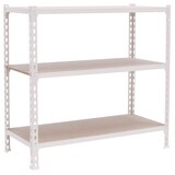 thumbnail of SimonRack Schwerlastregal 900x800x400 mm, 3 Ebenen, Holzböden, 150 kg Tragkraft pro Ebene, Weiss - Maderclick