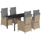thumbnail of vidaXL 5-tlg. Garten-Essgruppe mit Kissen Beige Poly Rattan