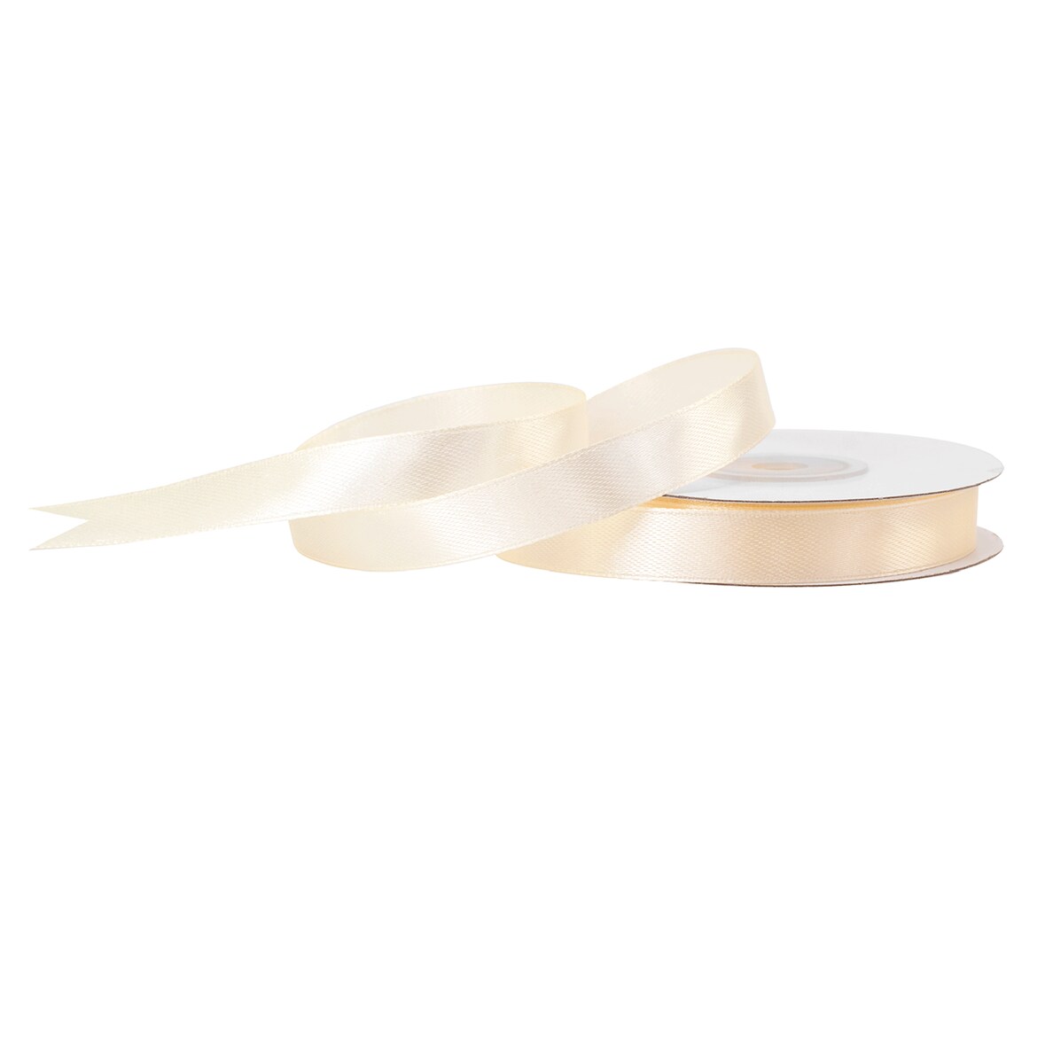 12mm Satinband 25m Schleifenband Geschenkband Deko Stoffband Bastelband Creme
