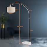 thumbnail of Bogenlampe mit Marmorfuß Leinen