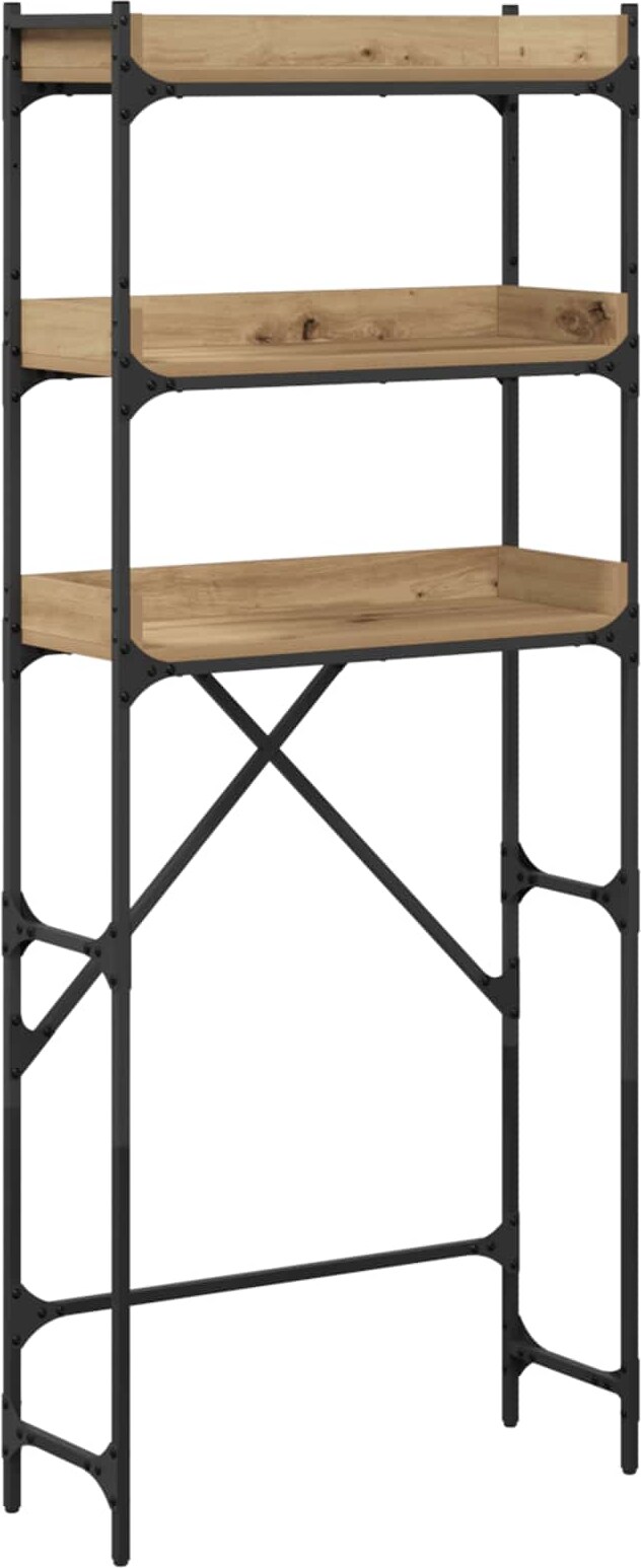 vidaXL Waschmaschinenregal mit Regal Artisan-Eiche 67 x 25 x 163 cm
