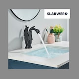 thumbnail of ADRIAN | Rubinetteria da bagno di design in acciaio inox con effetto cigno per lavabo lussuoso nero opaco ristorazione | miscelatore bagno 2 attacchi