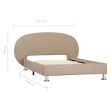 thumbnail of vidaXL Bettgestell Cappuccino-Braun Kunstleder 100x200 cm