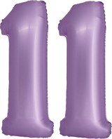thumbnail of XL Folienballon lavendel Zahl 11