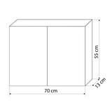 thumbnail of Badmöbel Set Gently 3 V2-R Weiß Badezimmermöbel Badspiegel Waschtisch 80 cm mit 1x 5W LED / Energiebox