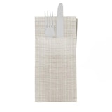 thumbnail of Serviettes porte-couverts Airlaid, paquet de 50, 40 x 40 cm, pochette en lin chocolat