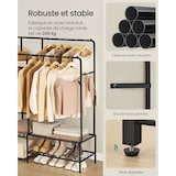 thumbnail of Helloshop26 - Kleiderständer offener Kleiderschrank Garderobenständer mit 7 Ablagen Metallgestell Kleiderstangen für Schlafzimmer 12_0006964