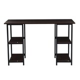 thumbnail of SVITA STUDIO bureau plank walnoot look zwart metalen poten