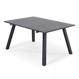 thumbnail of Table de jardin carrée extensible en aluminium noir