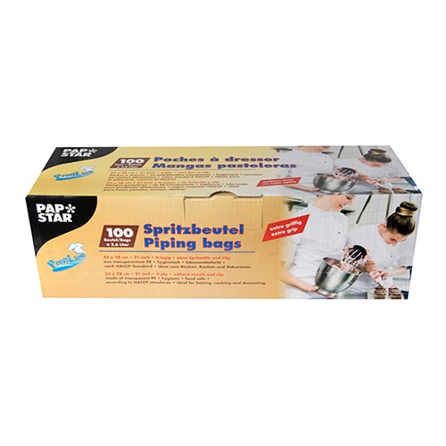 100 Spritzbeutel 2,6 l 53 cm x 28 cm transparent griffig