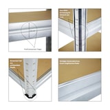 thumbnail of PROREGAL Schwerlastregal Dino | HxBxT 180x200x60 cm | Fachlast 500kg | Verzinkt | Steckregal Lagersystem Stecksystem Regalsystem