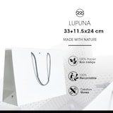 thumbnail of Standaard Lupuna draagtas met papieren koordhandvatten 33 + 11,5 x 24 cm per 120 - Gimex