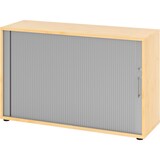thumbnail of bümö Aktenschrank abschließbar mit Rollladen, Rollladenschrank für Ordner & Co. - Büroschrank mit Rollo, abschließbarer Ordnerschrank aus Holz in
