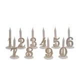thumbnail of Nordia Bougie chiffre n°8 support plastique blanc et or 3.5 cm x 250 Nordia - N682228