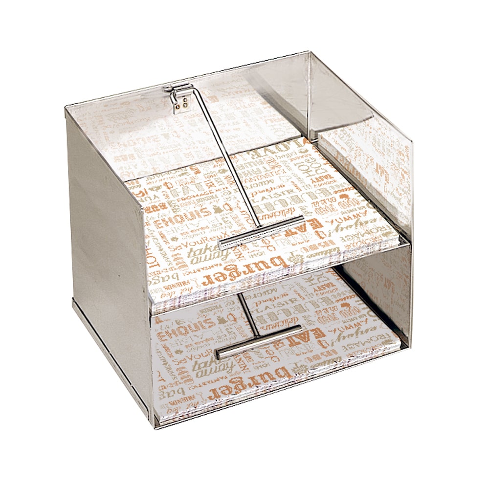 Garcia de Pou - Dispenser Incarti Doppio 2 Livelli 37X30X29 Cm Argento Acciaio Inox