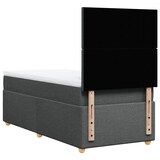 thumbnail of vidaXL Boxspringbett mit Matratze Dunkelgrau 90x190 cm Stoff