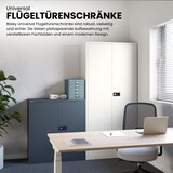 thumbnail of BISLEY Universal Flügeltürenschrank abschließbar - Stahlschrank mit 3-Punkt-Schloss & Flügeltüren - Aktenschrank aus Metall mit 4 Fachböden für 5