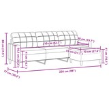 thumbnail of vidaXL 3-Sitzer-Sofa mit Hocker Braun 210 cm Stoff