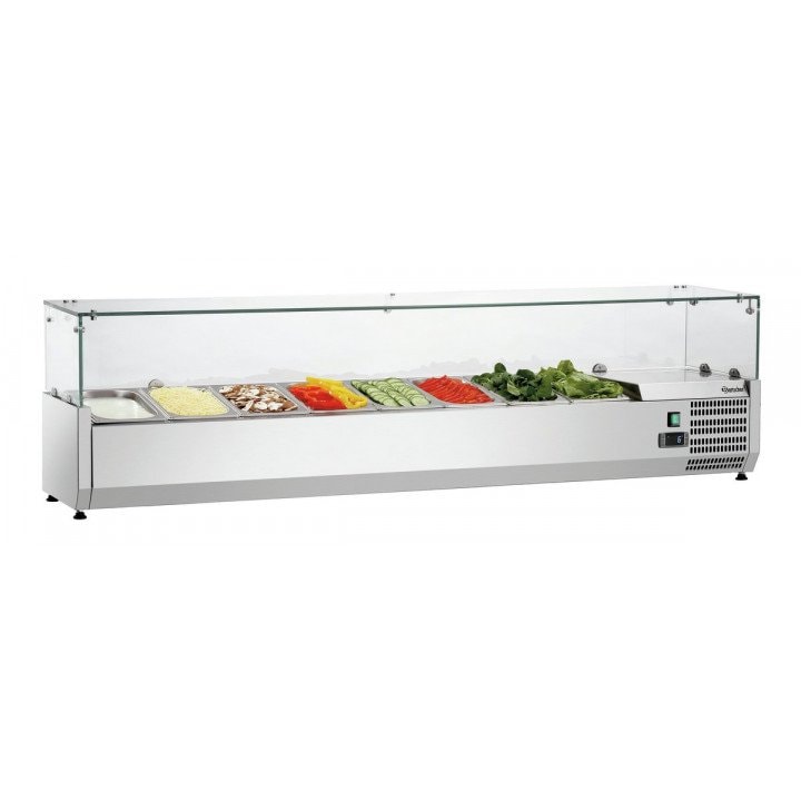 Positieve koelvitrine 8 x GN 1/4, te monteren, 180 W, 220 V - MONO