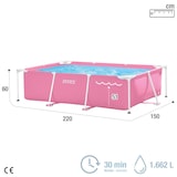 thumbnail of Piscina desmontable rectangular rosa 1.662 L Small Frame INTEX