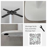 thumbnail of Restootab - Tafel 70x70cm - model Round witte voet met metallic leisteen