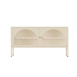thumbnail of Moderner TV-Schrank mit 2 Türen, L 115 cm, aus ecrufarbenem Metall
