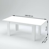 thumbnail of Dmora Ausziehbarer Esstisch Nanni, Ausziehbare Konsole für bis zu 10 Sitzplätze, ausziehbare Konsole 100 % Made in Italy, cm 140/190x90h75, Perl-Ulme