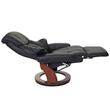 thumbnail of MCA Relaxsessel Calgary 2, Fernsehsessel Sessel, Echtleder 150kg belastbar ~ schwarz, Walnuss-Optik