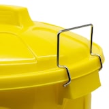 thumbnail of Cubo de basura con tapa 100 litros basurero amarillo asas de presión