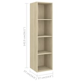 thumbnail of Helloshop26 - Multimedia-TV-Möbel TV-Regal TV-Sideboard Wandmontage Sonoma-Eiche 37 x 37 x 142,5 cm braunes Holzwerkstoff 02_0028150