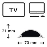 thumbnail of PVC Kabelkanal Halbrund 100/7/2cm Weiß
