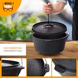 thumbnail of BBQ-Nerd® Dutch Oven "Starter" 3,1L mit Füßen | bereits eingebrannt | Gusseisen Feuertopf, Bräter mit Deckel inkl. Deckelheber