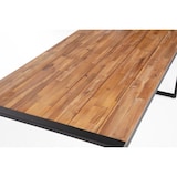 thumbnail of Mesa rectangular Bolero de acero y madera de acacia de estilo industrial