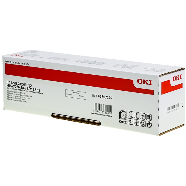 OKI 45807102 cartucho de tóner 1 pieza(s) Original Negro