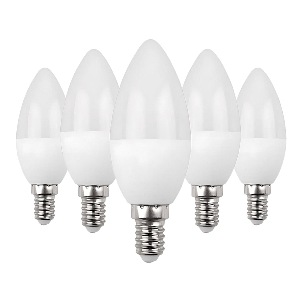 Pack de 5 Lâmpadas Vela LED E14 6W Equi.40W 470lm 3000K 15000H Primer Líder
