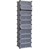 thumbnail of Helloshop26 - Armoire à chaussures range chaussures rangement meuble entrée couloir salon avec 10 compartiments Noir noir 02_0021403