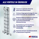 thumbnail of PROREGAL Mehrzweckleiter 3-teilig mit nivello®-Traverse 3x13 Sprossen