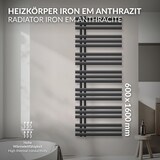 thumbnail of ECD Germany Badheizkörper Iron EM 600x1600 mm Anthrazit | Design Paneelheizkörper, Handtuchwärmer Handtuchtrockner Heizung