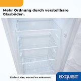 thumbnail of Exquisit Kühl-Gefrierkombination, 262 Liter, Alarm-Funktion, 4 Glasablagen, 3 Gefrierschubladen, 4-Sterne-Gefrierfach, KGC265-70-040D weiss