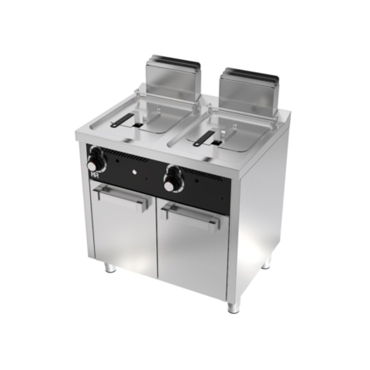 Serie 600 8l+8l gasfriteuse op kast