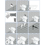 thumbnail of Belvit Stand-WC Tiefspüler Abgang Wand Waagerecht Toilette WC Manhattan Grau