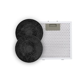 thumbnail of Klarstein Kronleuchter XL Inselabzugshaube 90cm Umluft 590m³/h LED Touch weiß Weiß