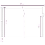 thumbnail of vidaXL Ausziehbares Seitenmarkise Grau 600 x 160 cm Polyester