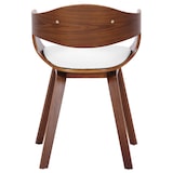 thumbnail of Chaise retro Kingston en similicuir Noyer / Blanc