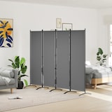 thumbnail of Outsunny biombo separador de ambientes de 4 paneles divisor plegable 221x172 cm biombo interior para oficina dormitorio gris oscuro