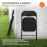 thumbnail of ECD Germany Klappstuhl 4er Set Schwarz, Kunstleder gepolstert, Metallrahmen, platzsparend, belastbar bis 110 kg, wetterfest