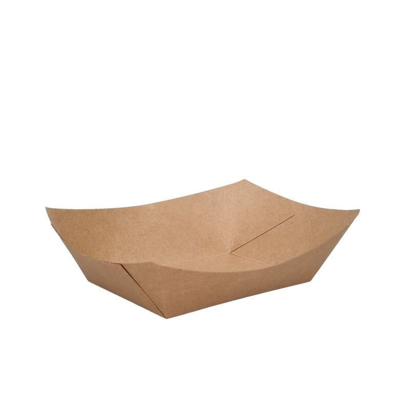 DeinPack Kraftkarton Fingerfood Schiffchen mit Biobeschichtung to Go Snackschale 500 ml 1000 Stück