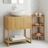 thumbnail of Estante de canto em bambu com 3 níveis Canoply 85x29x29cm Natural 7house