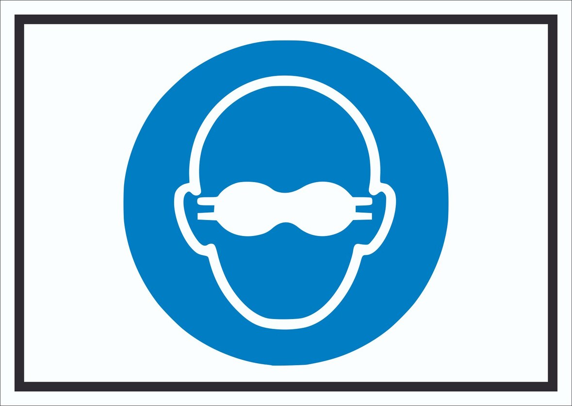 Weitgehend lichtundurchlässigen Augenschutz benutzen Symbol Schild A6 (105x148mm)