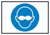 thumbnail of Weitgehend lichtundurchlässigen Augenschutz benutzen Symbol Schild A6 (105x148mm)